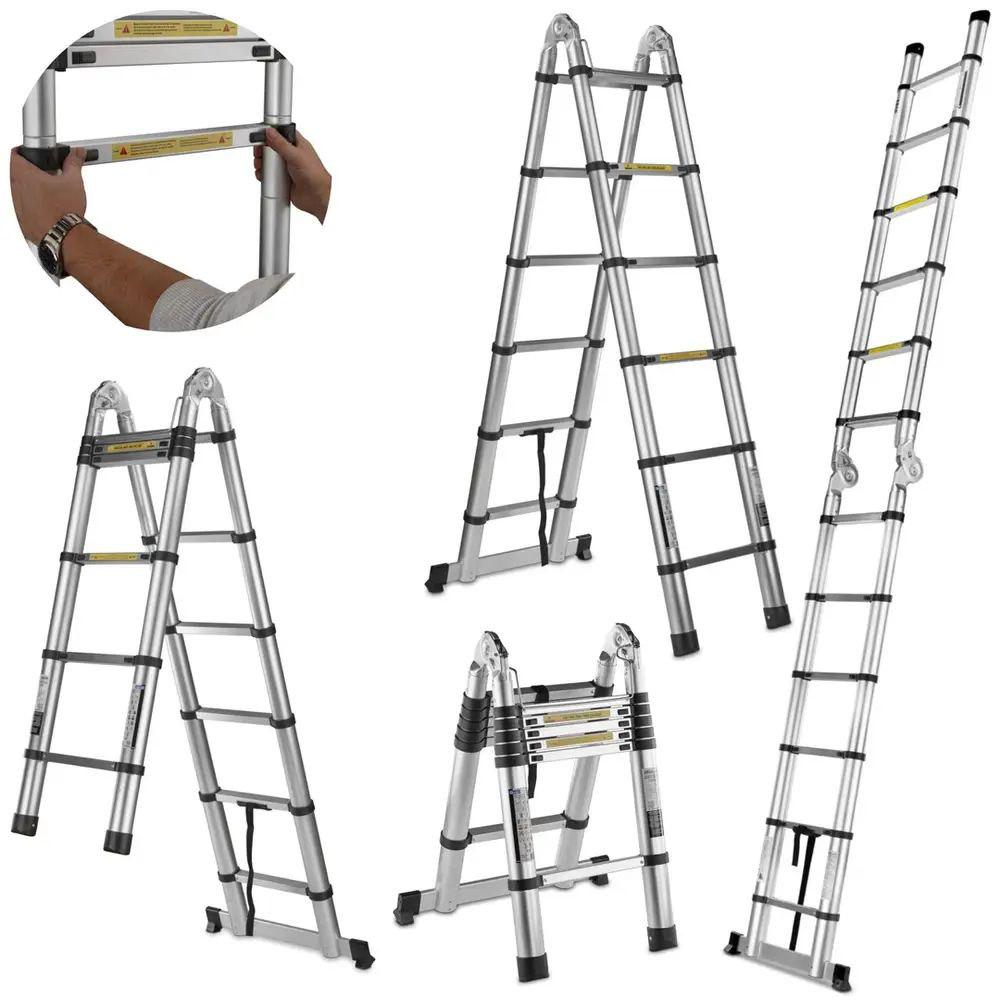 Лестница алюминиевая GEKO телескопическая шарнирная 3,8 м 150 кг - фото 7 Лестница алюминиевая GEKO телескопическая шарнирная 3,8 м 150 кг - фото 7