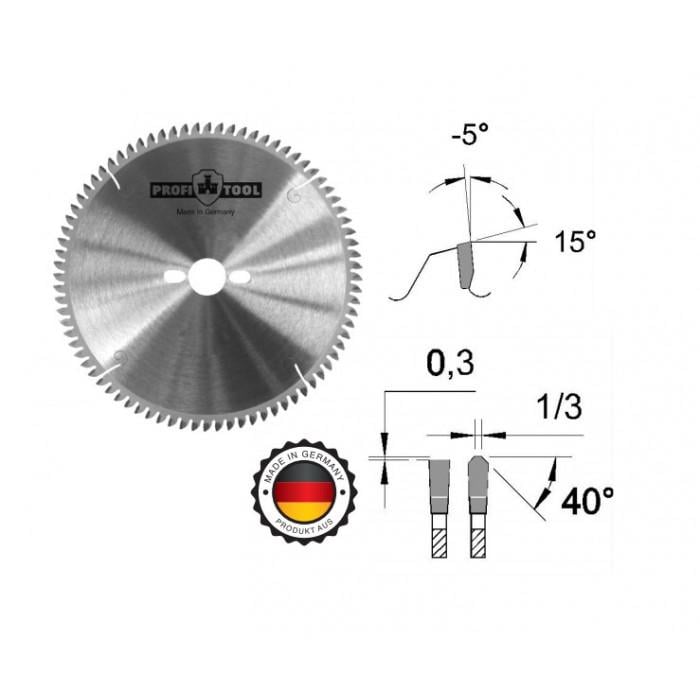 Диск пильный PROFITOOL Z=64 форма зубца Tfneg 216х3,2х2,6х30 мм 2121607 (11834) - фото 2