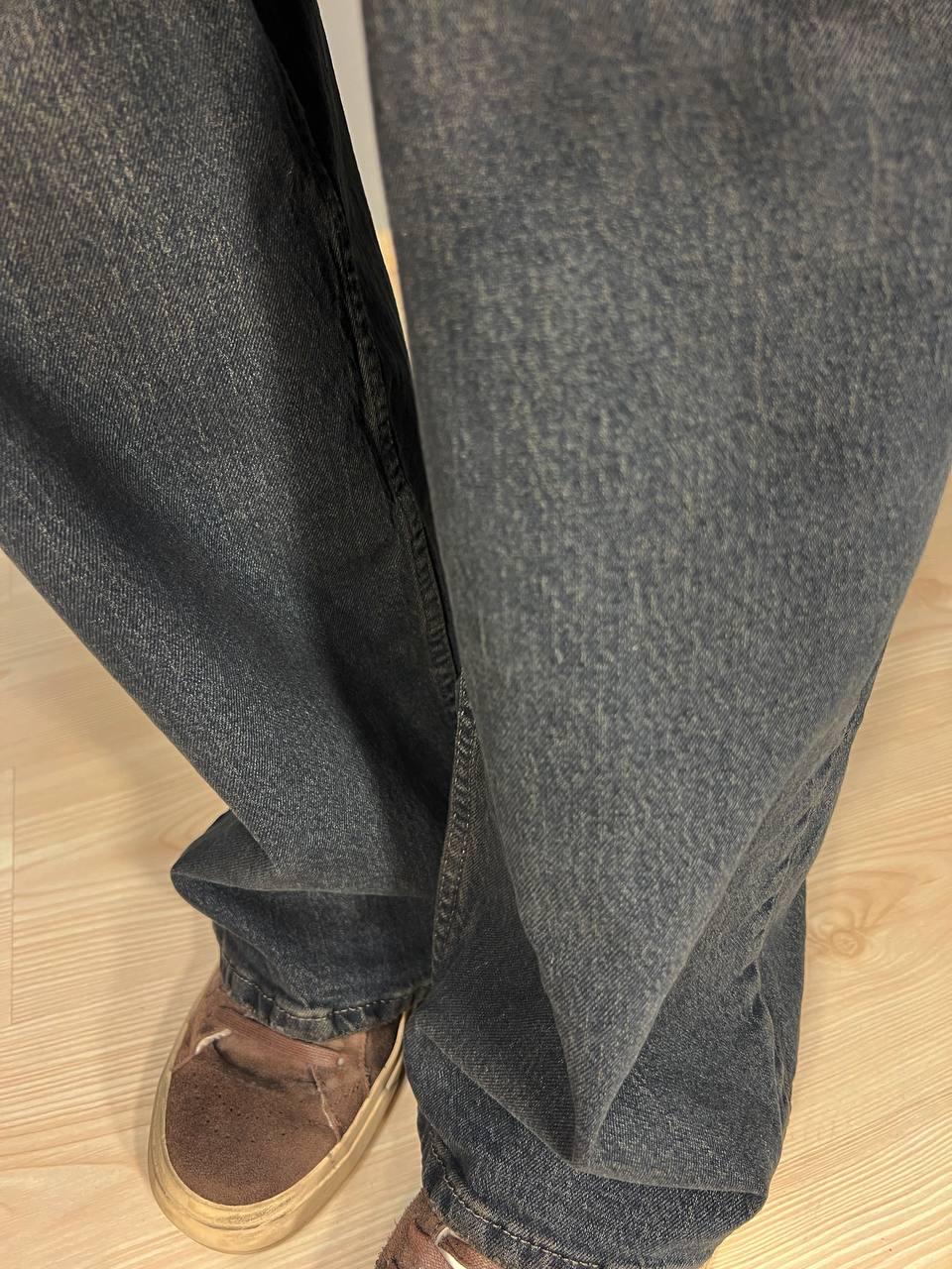 Джинсы женские I8 55516 Baggy Straight fit палаццо ровные от бедра р. 25 Синий с коричневым (2707) - фото 4