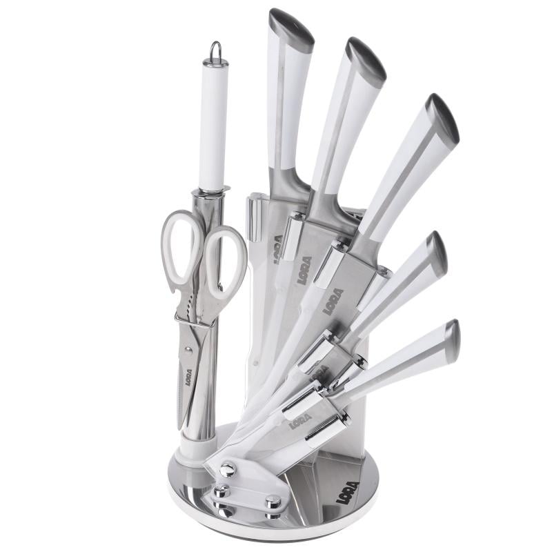 Набір ножів із підставкою 8 пр. White (NS20SETKN)