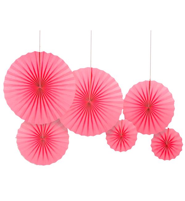 Подвесные веера набор 6 шт. Pink