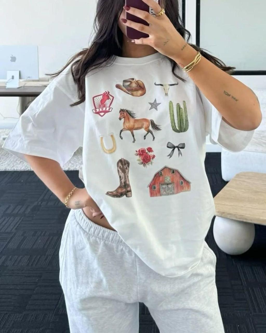 Футболка женская с принтом Pin-000-344 повседневная S Белый (2664082534)