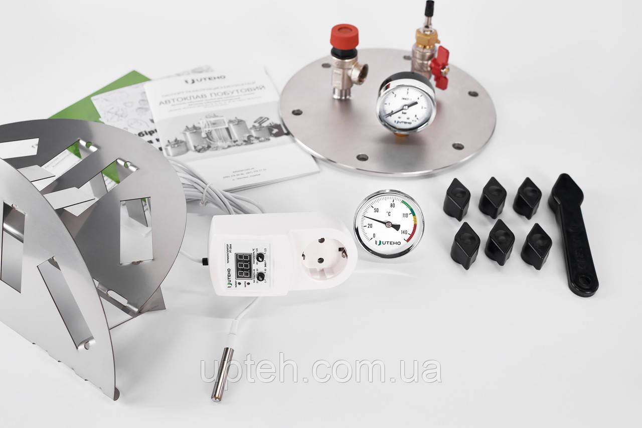 Автоклав промисловий електричний UTEHO А100 electro водяне охолодження 130 л 100 банок/0,5 л (842701714) - фото 2