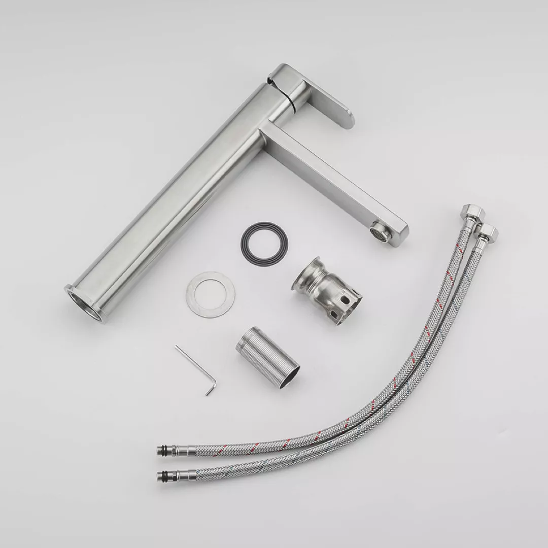 Смеситель высокий для умывальника Frap F10805-2 Сатин (1035784) - фото 6 Смеситель высокий для умывальника Frap F10805-2 Сатин (1035784) - фото 6