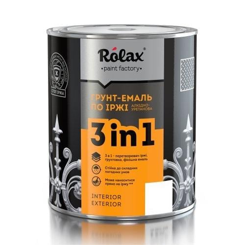 Грунт-эмаль по ржавчине Rolax полуглянец 2 л 412 Графитовый (17109)