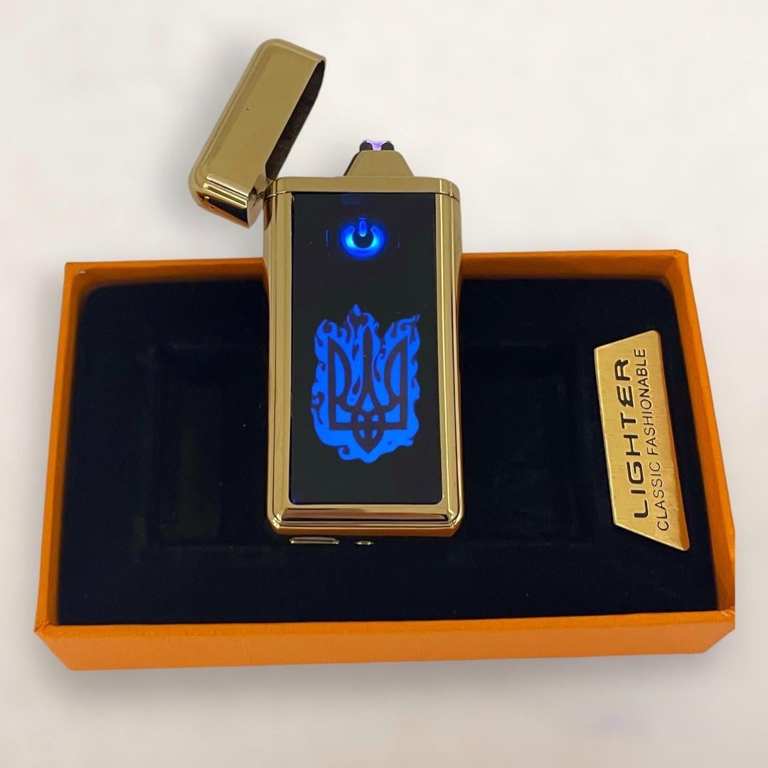 Запальничка USB з підсвіткою та гербом України (ЗПЗ014)