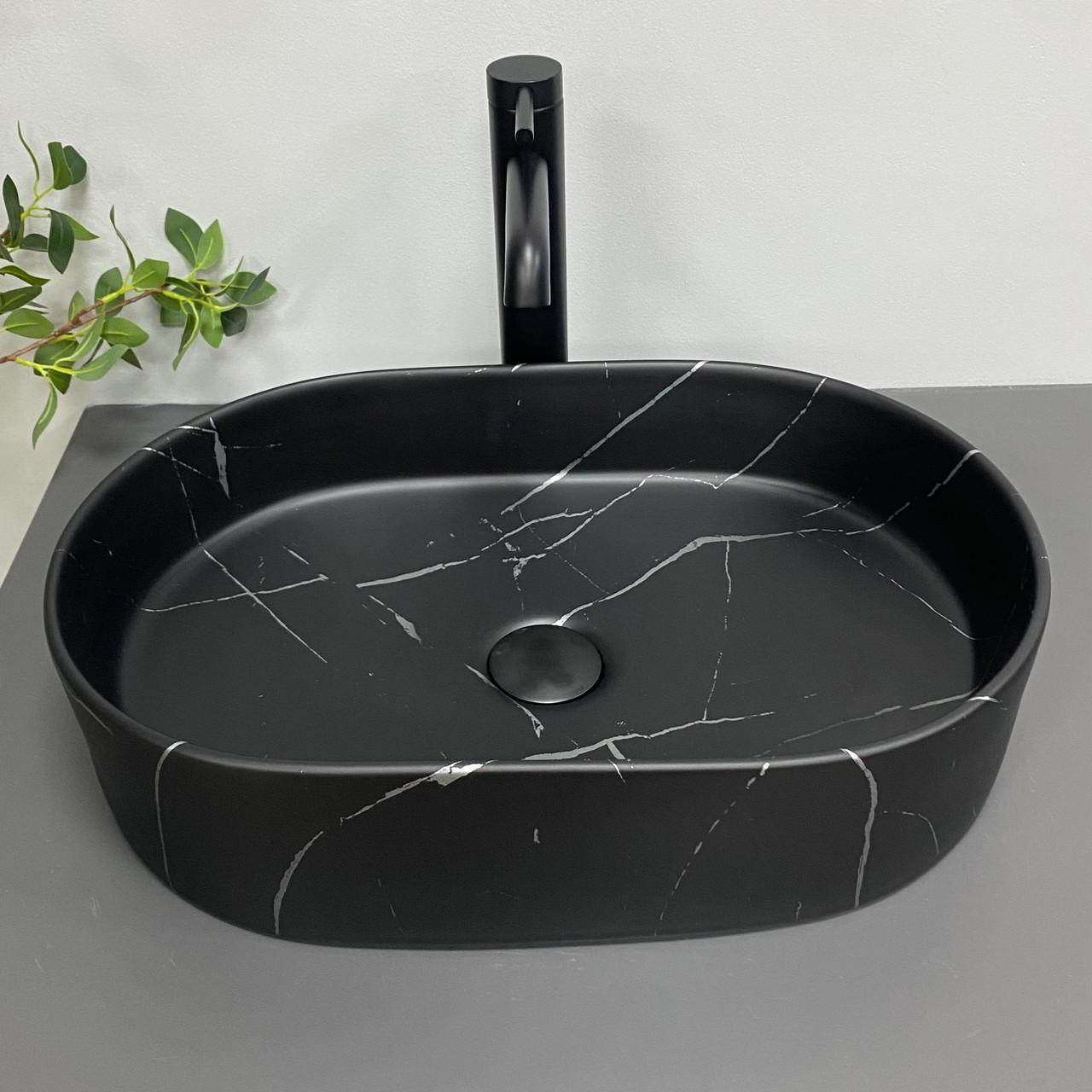 Умывальник VBI VERONA 50 накладной Black marmo matt (2958592012)
