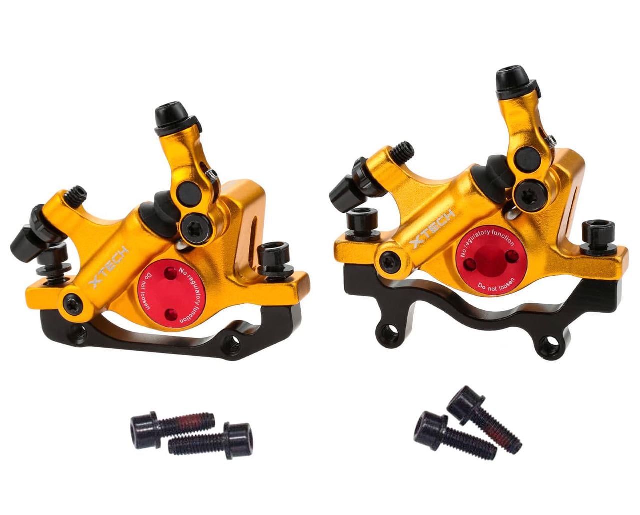 Гальма дискові гідравлічні з механічним приводом Zoom XTECH HB-100 передній/задній 160 мм золоті (1956945572)