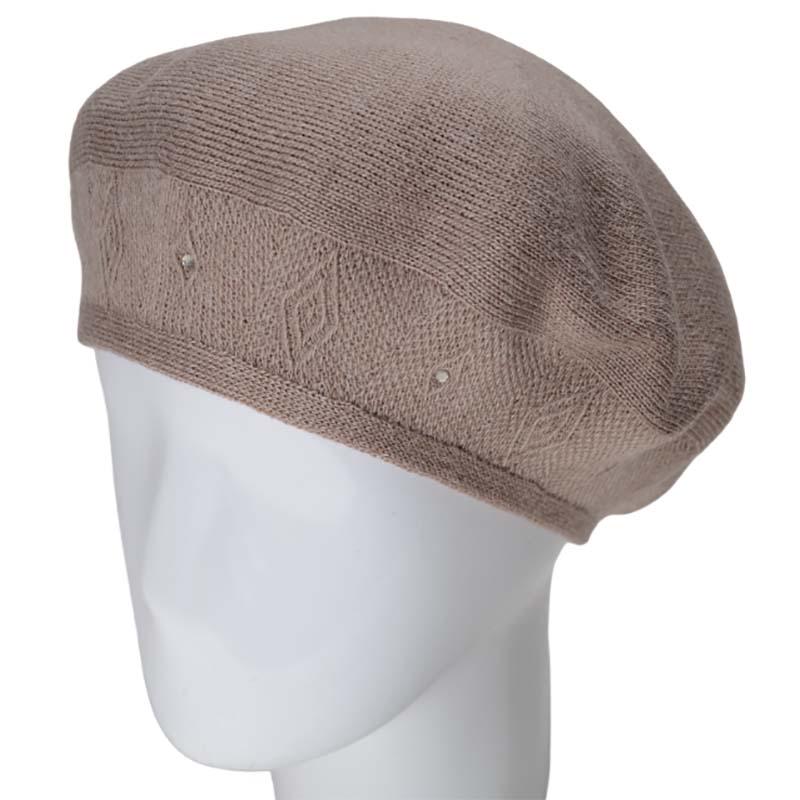 Берет женский Lirus Янна двойной тонкой вязки Бежевый (119510)