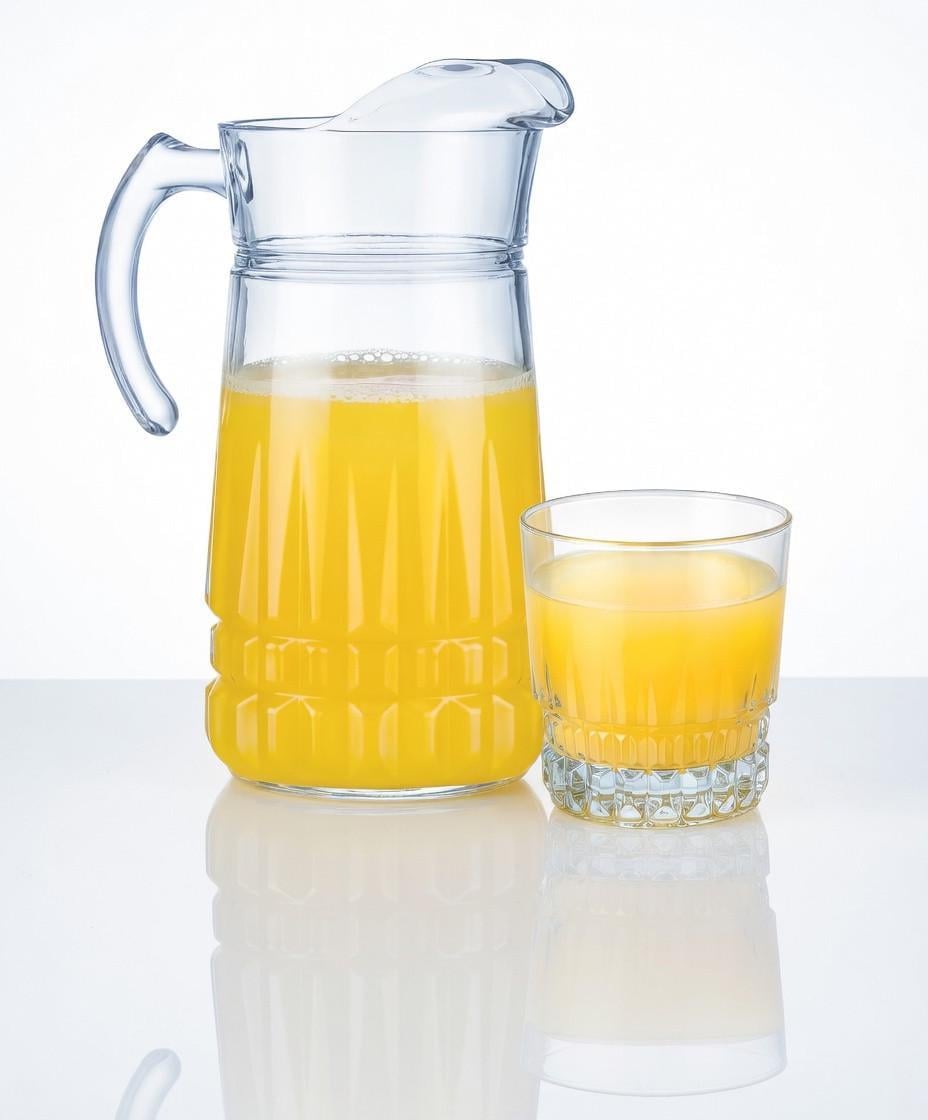 Набор для напитков Luminarc Imperator стеклянный кувшин 1,6 л и 6 стаканов 300 мл 7 пр. (X3036)