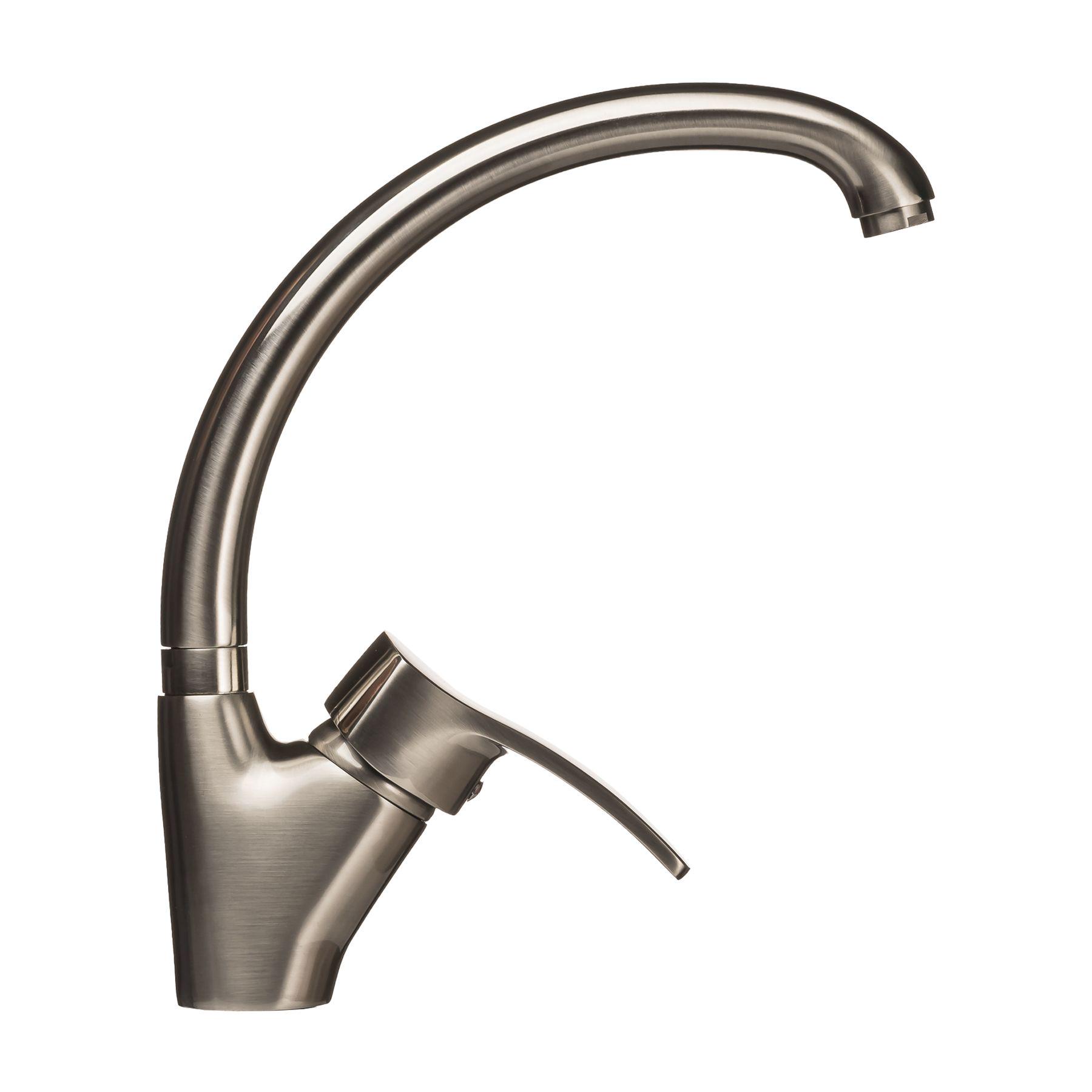 Змішувач для кухні Globus Lux GLQU-0203S-BIG-8 STSTEEL 000019219 одноважільний Сатин (108368) Змішувач для кухні Globus Lux GLQU-0203S-BIG-8 STSTEEL 000019219 одноважільний Сатин (108368)