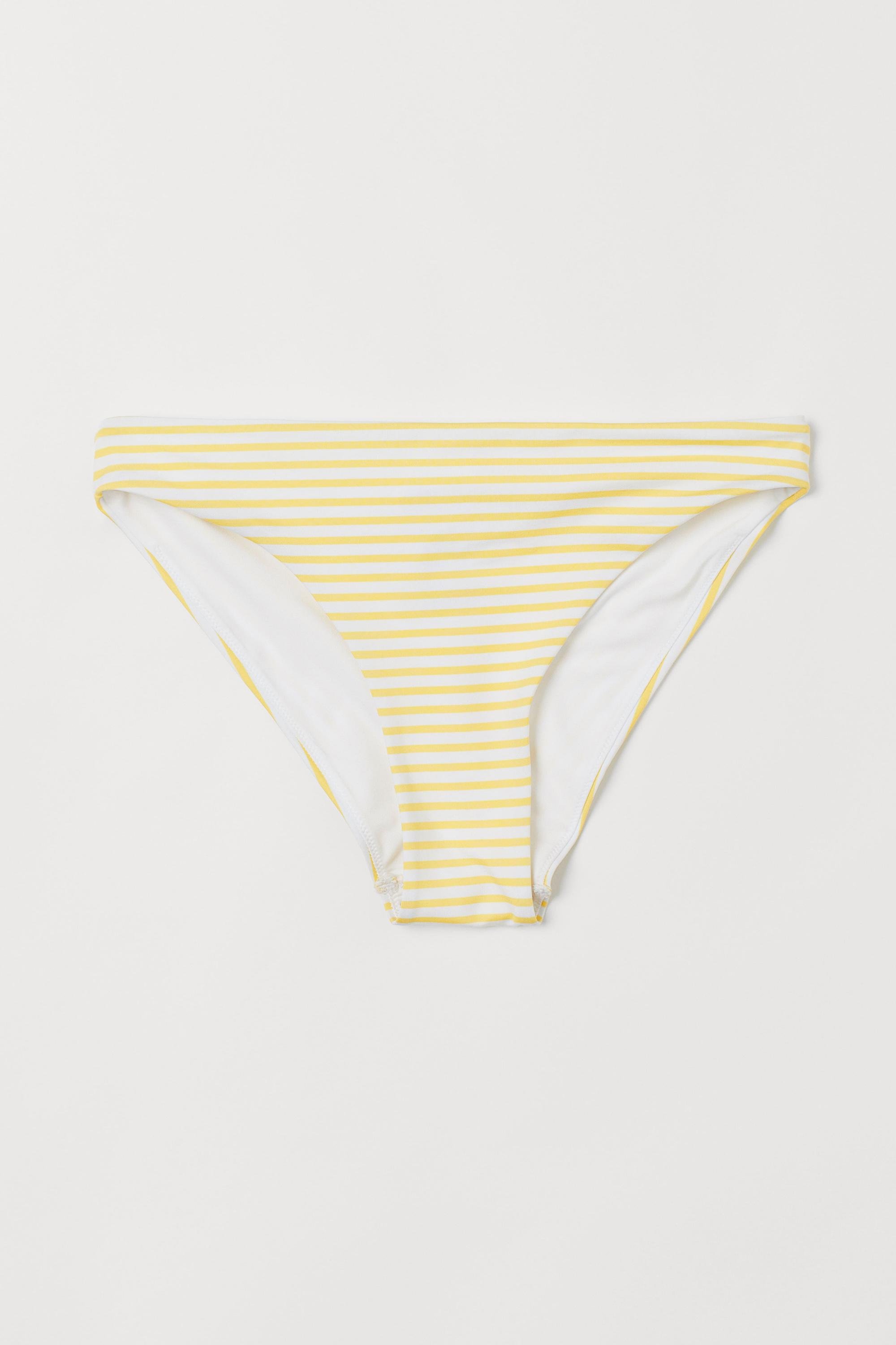 Купальные трусы H&M в полоску 38 см белый Желтый (739590)