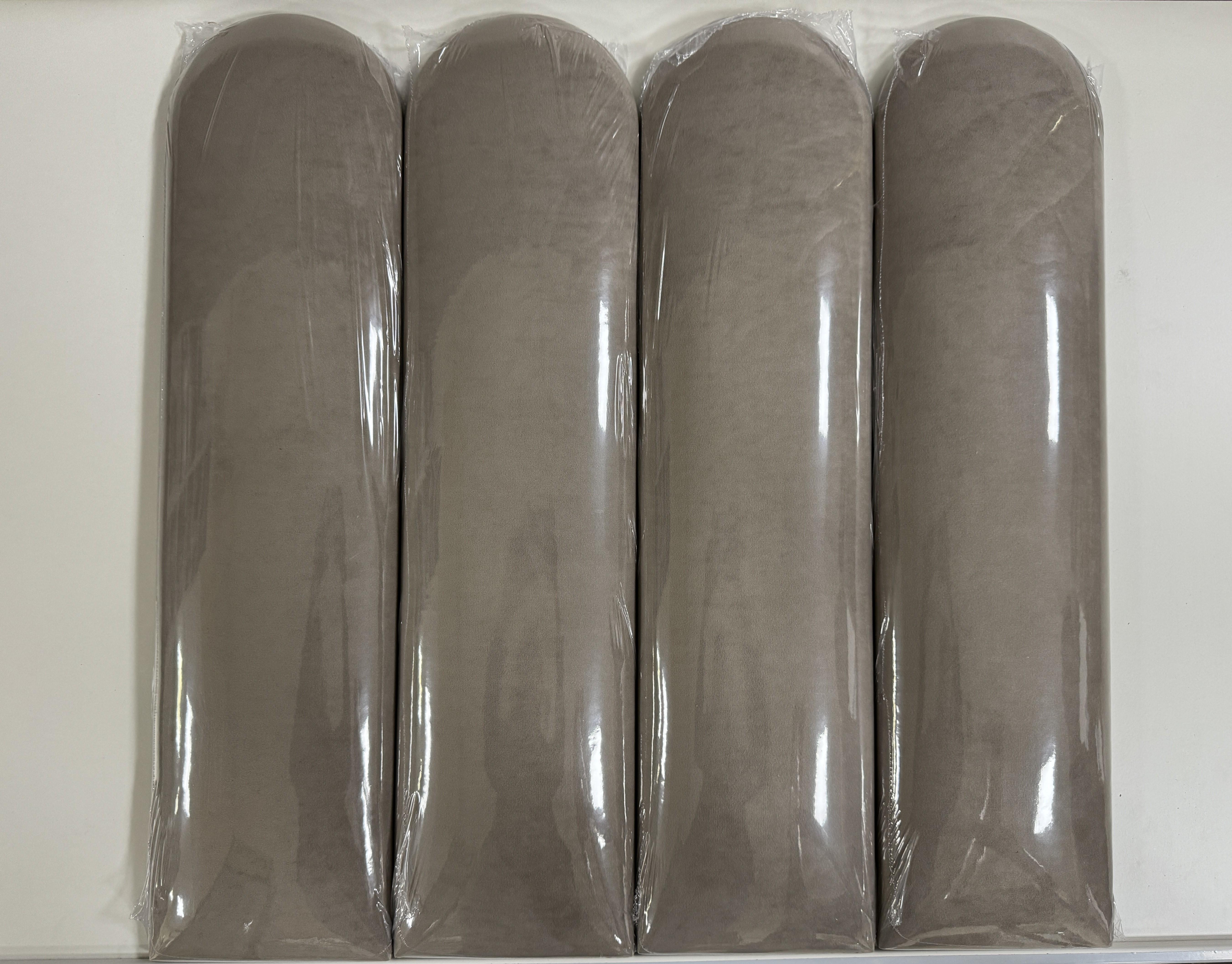 Стеновая панель самоклеящаяся мягкая Soft Pan велюр овал 15x60х3,7 см матовый Лате (156107)