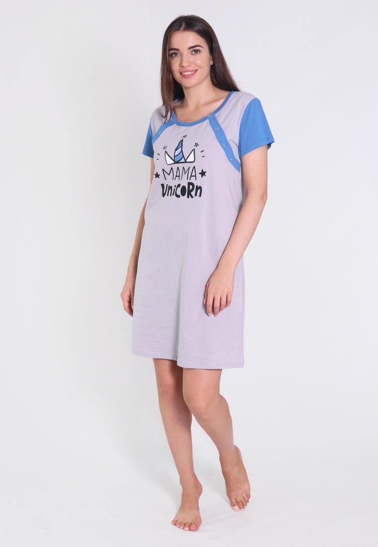 Ночная рубашка для беременных N.EL 916-12-4 S Джинс - фото 4