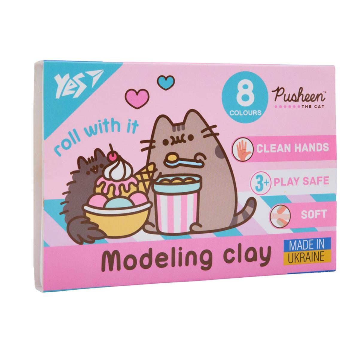 Пластилин YES Pusheen 8 цветов 160 г (540657)