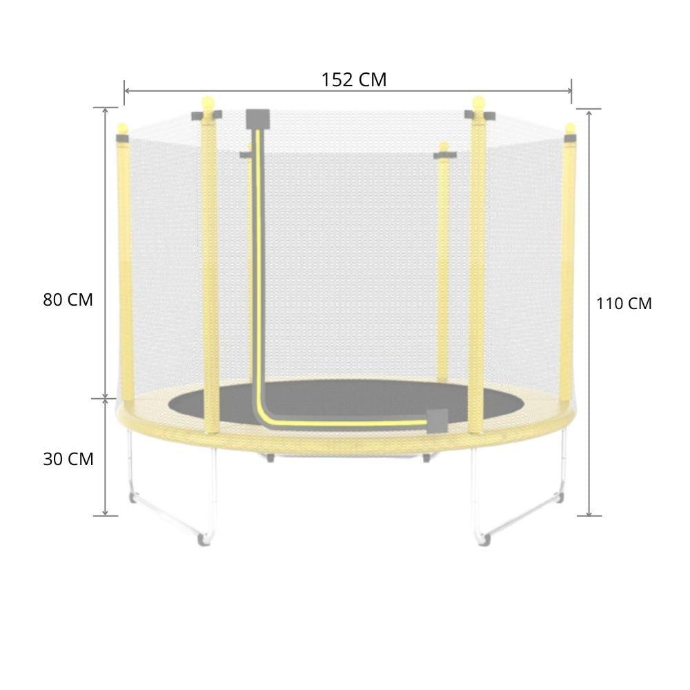 Батут дитячий Atleto із захисною сіткою на металевих стовпах 152 см Жовтий (132-76-21000100) - фото 10 Батут дитячий Atleto із захисною сіткою на металевих стовпах 152 см Жовтий (132-76-21000100) - фото 10