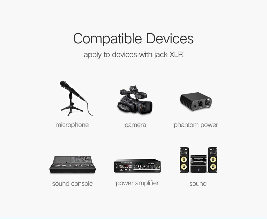 Кабель UGREEN XLR мама-XLR папа аудіо для мікшеру 5 м Чорний (20712) - фото 13