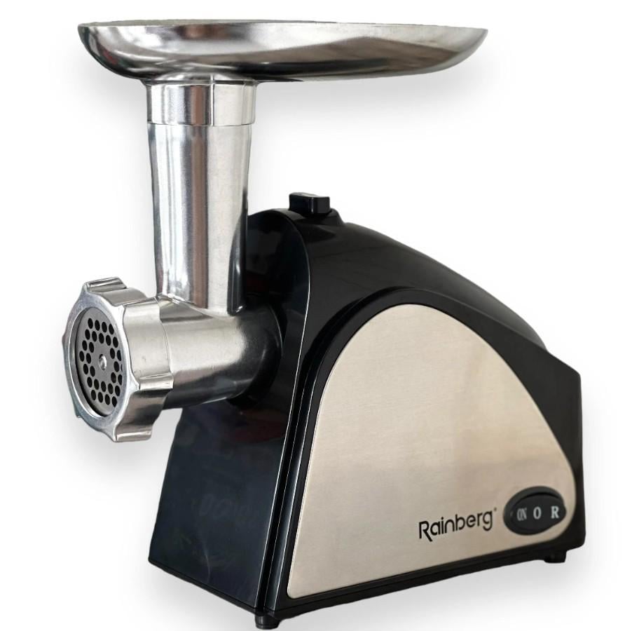 М'ясорубка шнекова Rainberg RB-678 з насадкою для ковбас та функцією реверс 3000W (29537916)