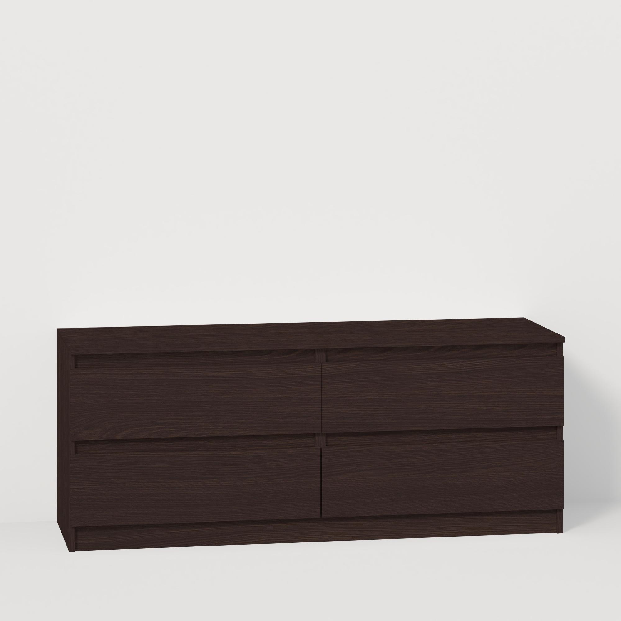 Тумба под телевизор на 4 ящика без ручек Line TVF4 1400x450x560 мм Венге Магия - фото 2 Тумба под телевизор на 4 ящика без ручек Line TVF4 1400x450x560 мм Венге Магия - фото 2