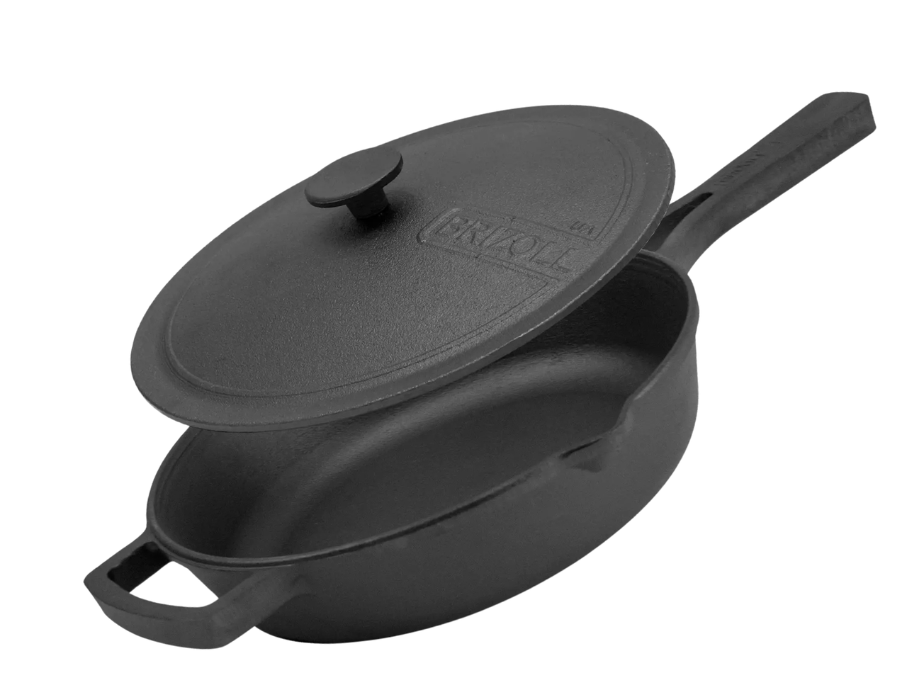 Сковорода чугунная Brizoll 26 см с литой ручкой и чугунной крышкой (32551139) Сковорода чугунная Brizoll 26 см с литой ручкой и чугунной крышкой (32551139)