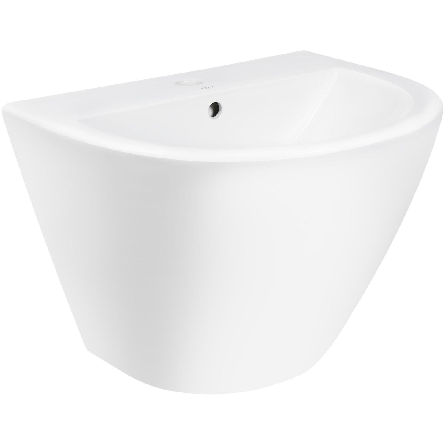 Умивальник підвісний Q-tap Swan QT1611036GW 525x435x380 мм Білий (98793)