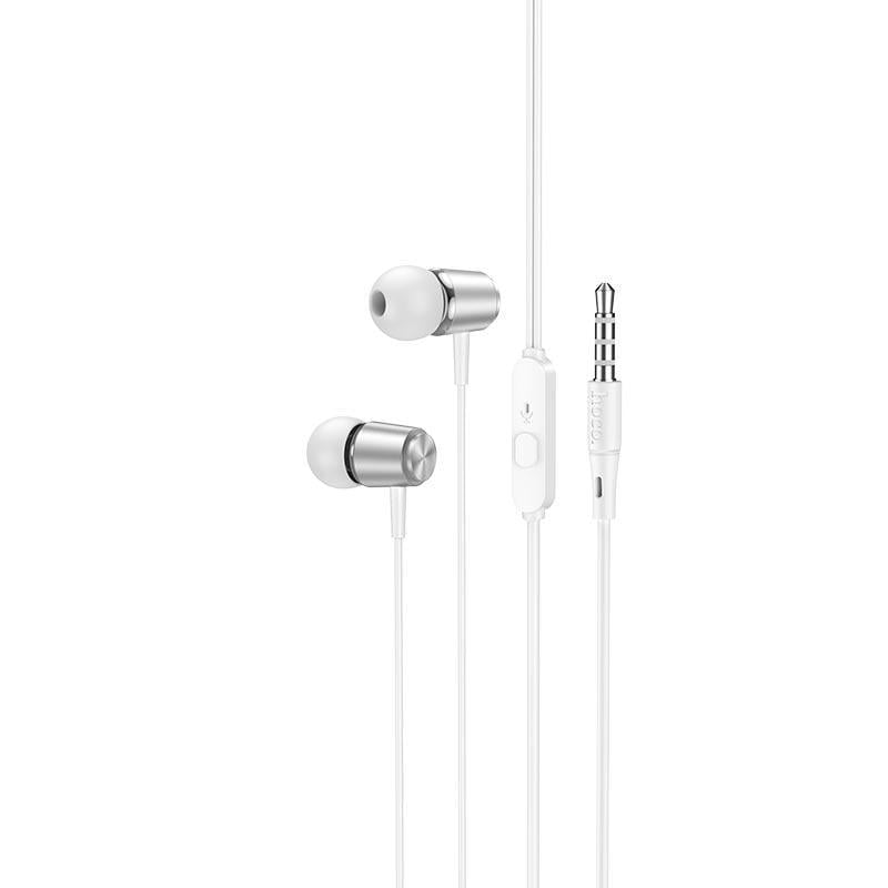 Наушники проводные Hoco Spring metal universal earphones with mic M108 Silver (574055) Наушники проводные Hoco Spring metal universal earphones with mic M108 Silver (574055)