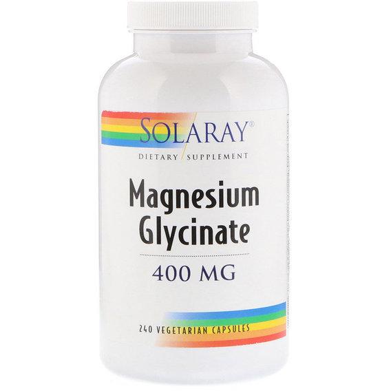 Мікроелемент Магній Solaray Magnesium Glycinate 400 мг 240 капсул (SOR19875)