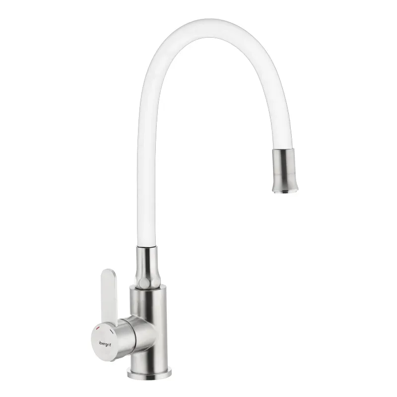 Смеситель для кухни IBERGRIF M22119-3 с гибким силиконовым изливом (IB0064)