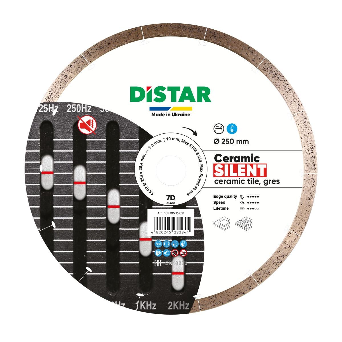 Круг алмазный отрезной 1A1R 250x1,8x10x25,4 Ceramic Silent (2558131908)