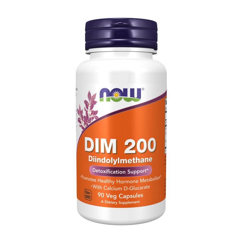 Дииндолилметан NOW DIM 200 mg с D-глюкаратом кальция для женщин 90 вер. капс.