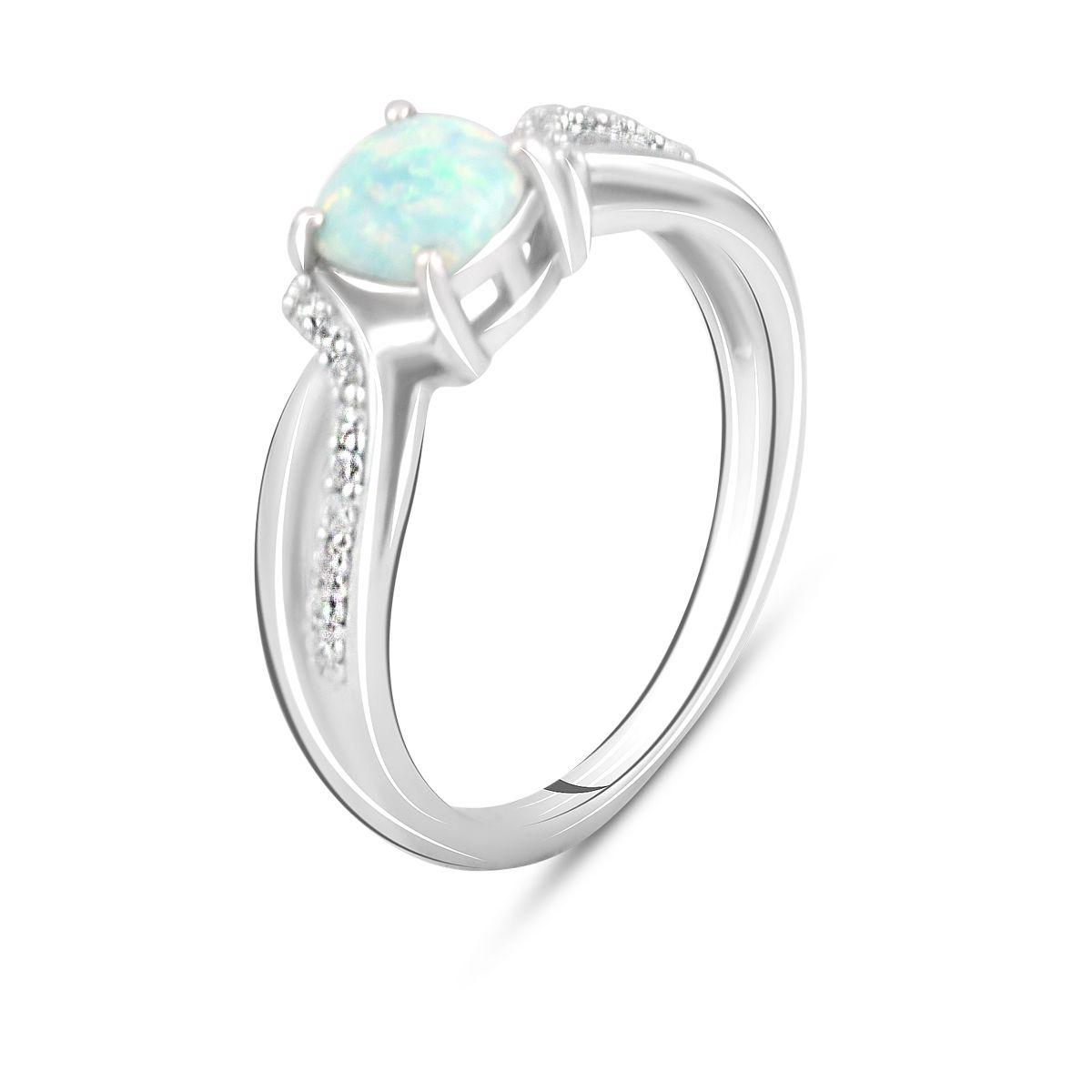 Кольцо серебряное с опалом 0,373 ct 3,02 г р. 18 (2097617)