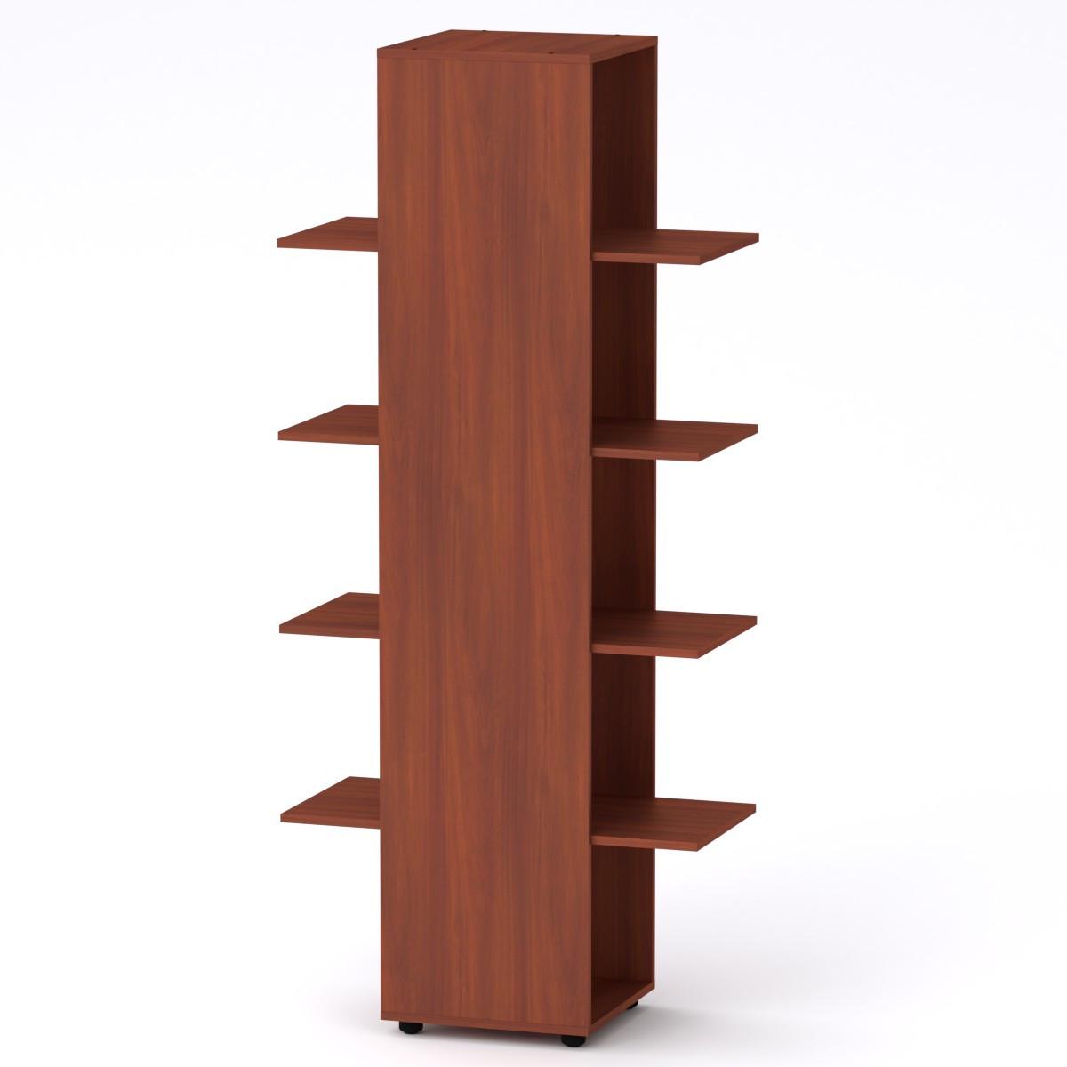 Шкаф книжный Компанит МГ-8 Тумба-3 с внешними открытыми полками 80х40х181 см Яблоня