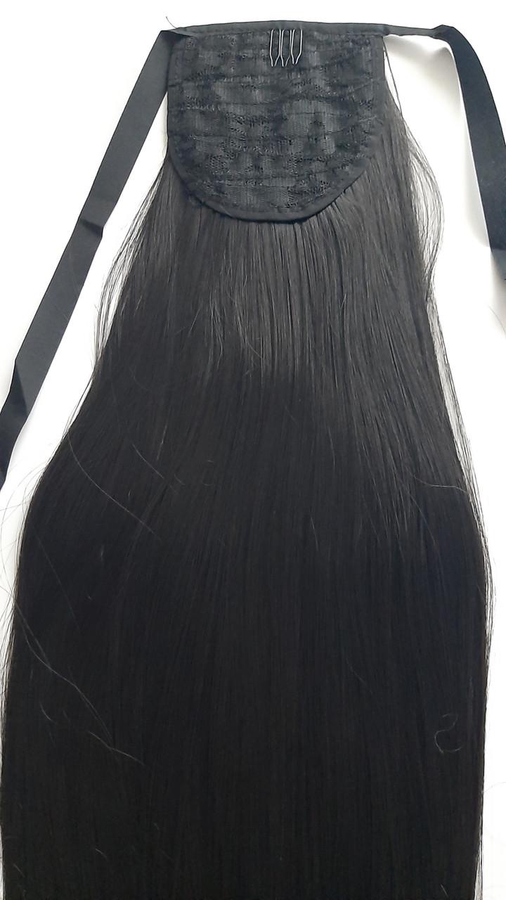 Хвост-парик накладных волос Черный (29059924) - фото 7