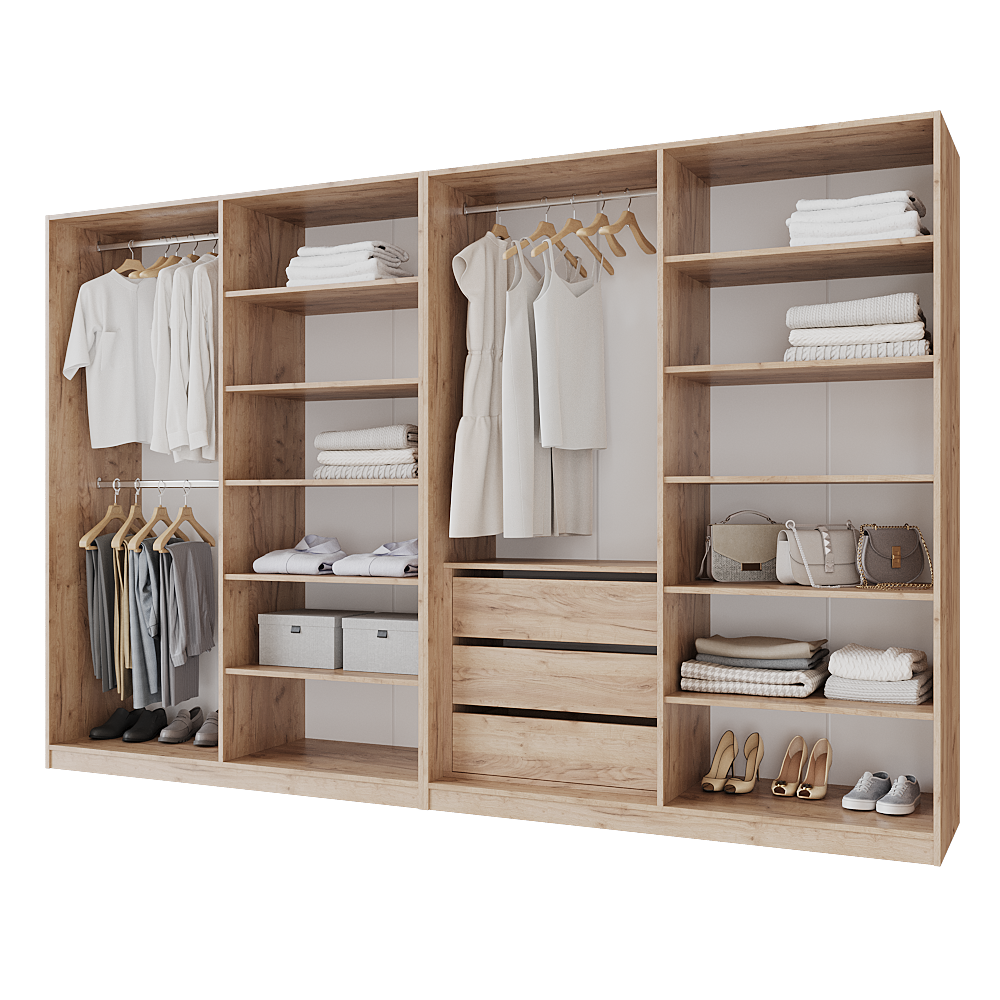 Шафа розпашна з тумбою Меблітренд Чиназес ЧиТ-3200 3200х500х2050 мм Дуб крафт золотий/Графітовий (27287317) - фото 2 Шафа розпашна з тумбою Меблітренд Чиназес ЧиТ-3200 3200х500х2050 мм Дуб крафт золотий/Графітовий (27287317) - фото 2