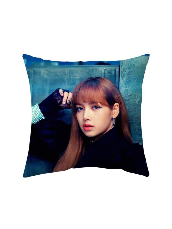 Подушка Blackpink Лиса k-pop двухсторонняя 25х25 см (y0004)