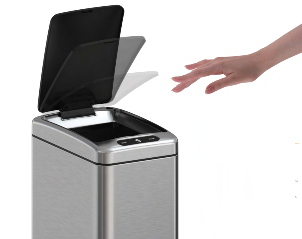 Відро для сміття сенсорне Koer TC-020408-02 прямокутне 8 л Нержавіюча сталь (KR5588) - фото 6