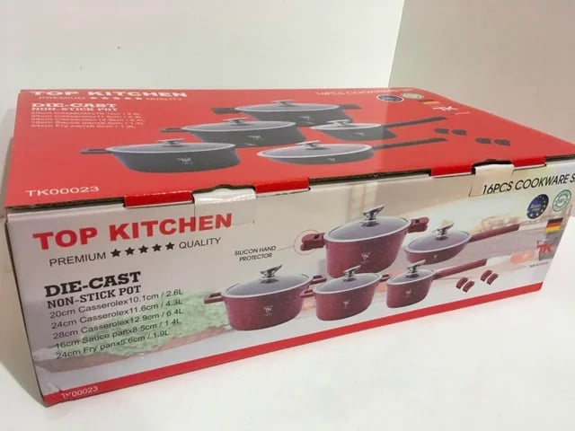 Набор кастрюль Top Kitchen TK00023 Красный - фото 4 Набор кастрюль Top Kitchen TK00023 Красный - фото 4