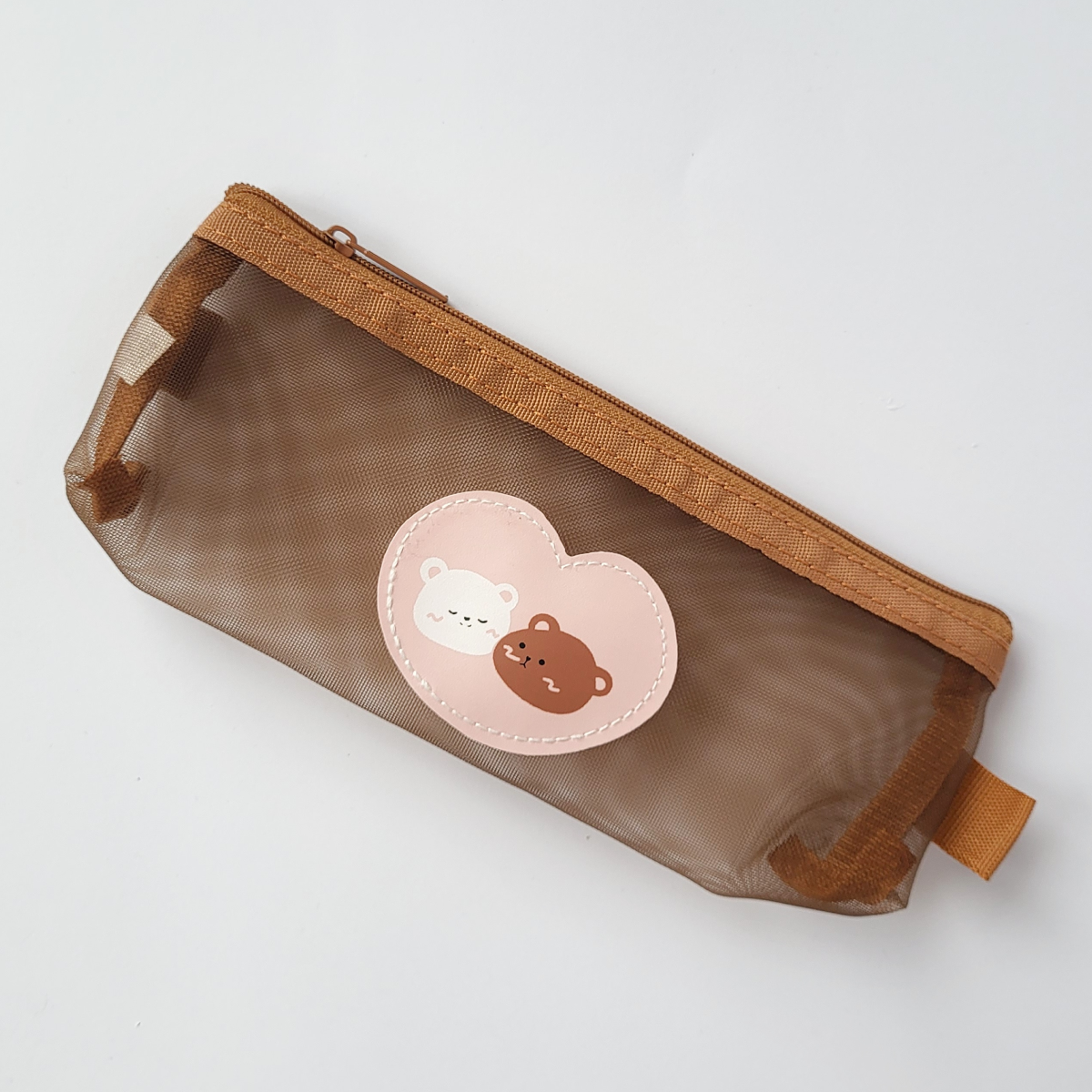 Пенал школьный с влюбленными мишками Cute Love Bear Small Коричневый (3)