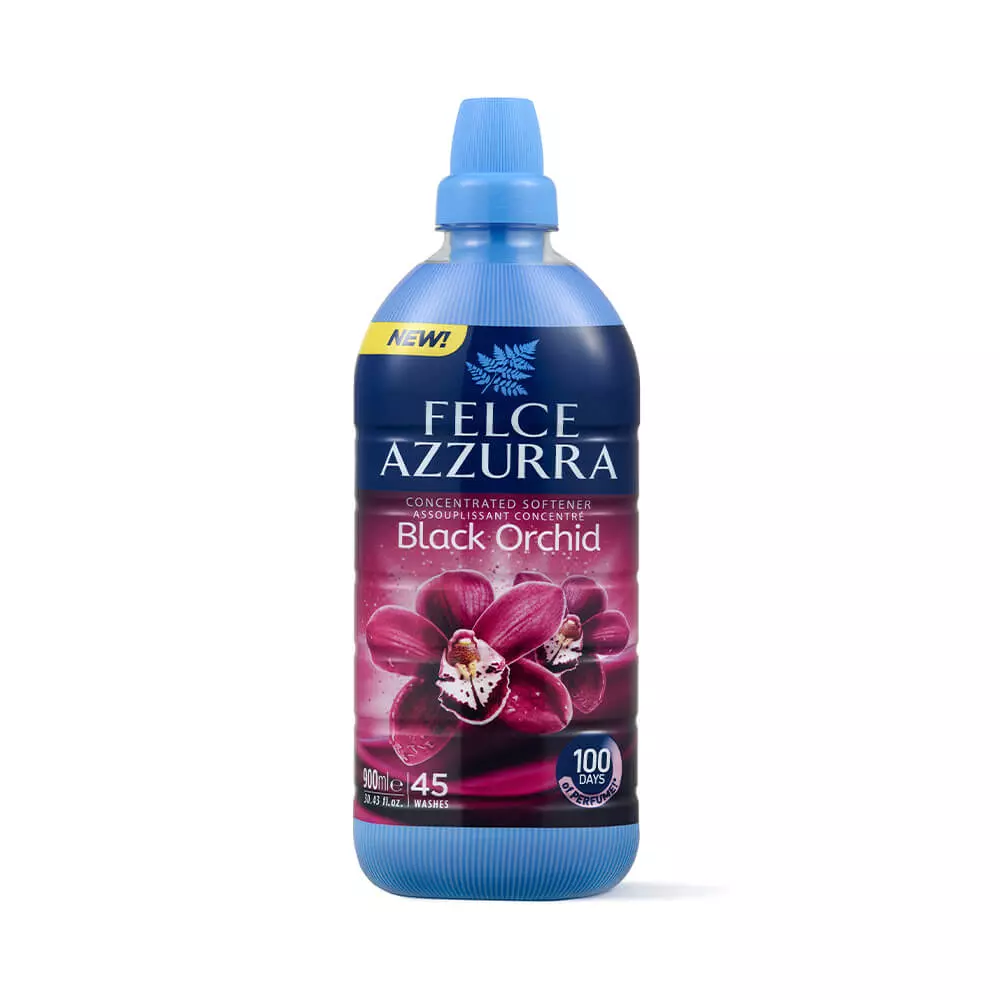 Смягчитель для тканей концентрированный Felce Azzurra Black Orchid Черная орхидея 45 стирок 900 мл