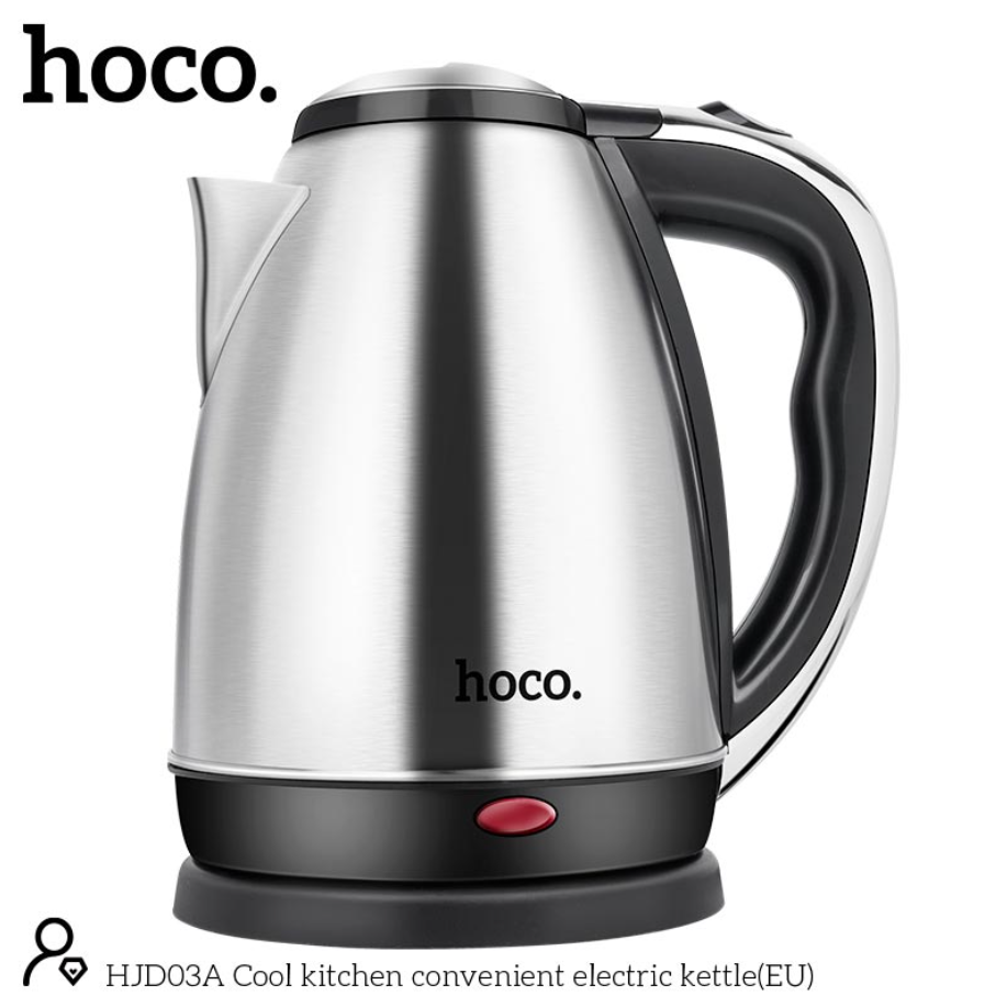 Электрочайник Hoco HJD03A Cool kitchen convenient electric kettle 1,8 л Silver - фото 4