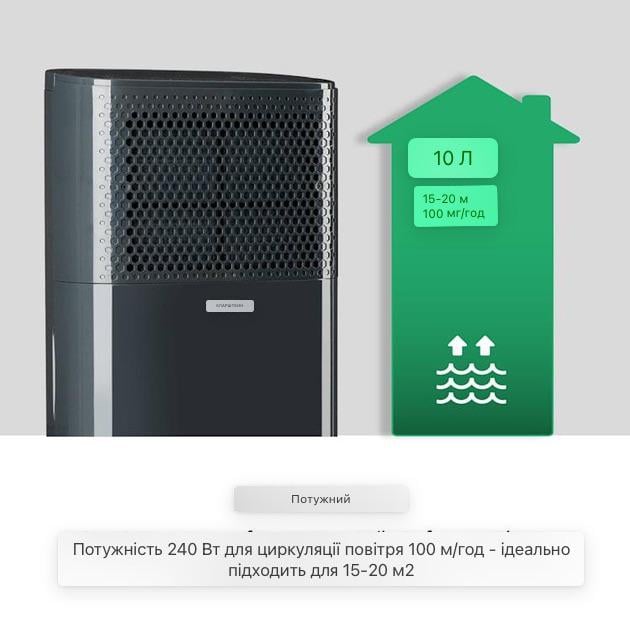 Осушитель воздуха KLARSTEIN DryFy 10 л в сутки (10032662) - фото 7 Осушитель воздуха KLARSTEIN DryFy 10 л в сутки (10032662) - фото 7