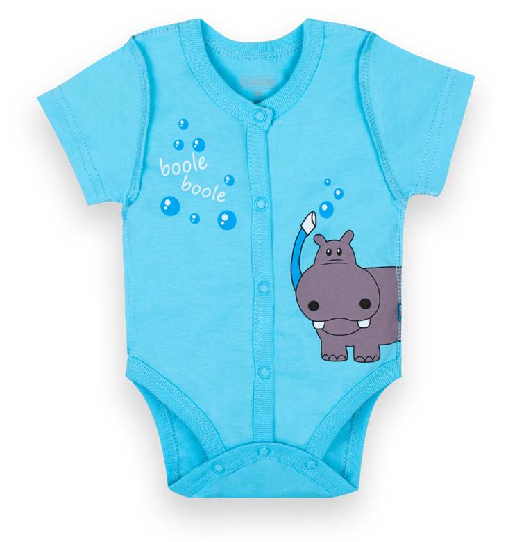 Боди-полукомбинезон для мальчика Gabbi BD-21-2-1/1 Cафари кидс 62 см Бирюзовый (12585)