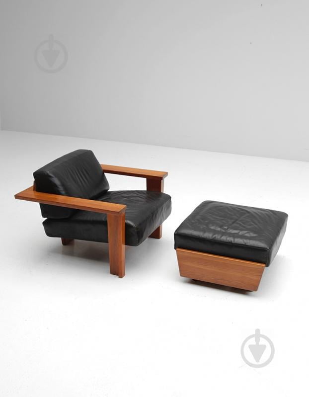 Набор мягкое деревянное кресло и пуф JecksonLoft ГорДон 0191