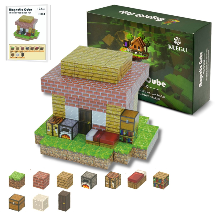 Конструктор магнитный майнкрафт Magnetic Cube приключения в пещере 143 дет. (10367) - фото 4