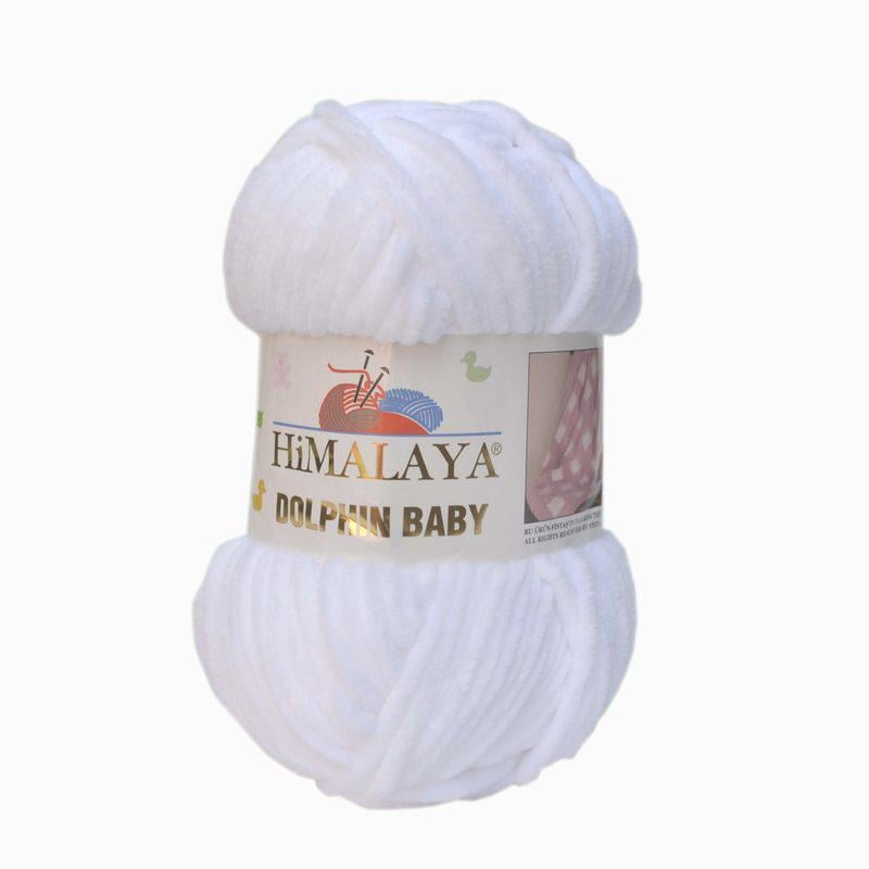 Пряжа велюровая Himalaya Dolphin Baby 80301 белый (3625) Пряжа велюровая Himalaya Dolphin Baby 80301 белый (3625)