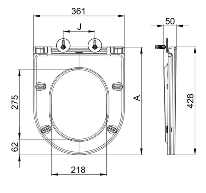 Сидение-крышка для унитаза MIXXUS Premium SEAT COVER ELLIPSE-WAVE-2001 с микролифтом 428х361х50 мм (MP6610) - фото 2 Сидение-крышка для унитаза MIXXUS Premium SEAT COVER ELLIPSE-WAVE-2001 с микролифтом 428х361х50 мм (MP6610) - фото 2