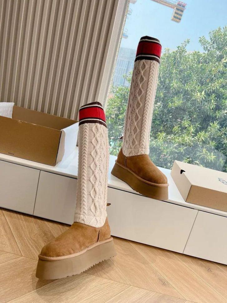 Уги жіночі UGG Sweater Letter Boots Chestnut р. 37 Помаранчевий (16554) - фото 12