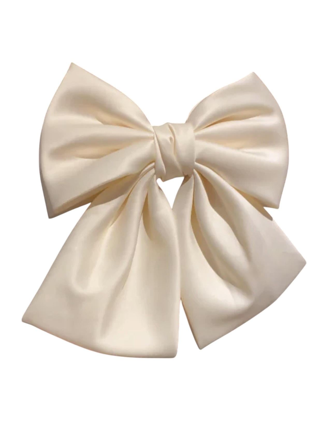 Бант для волос на зажиме ANbeauty 16,5 см Молочный (AN0103527)