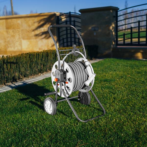 Комплект с тележкой для шланга Titan Reel 1/2' 60 м LINE WL-W5000 White - фото 2