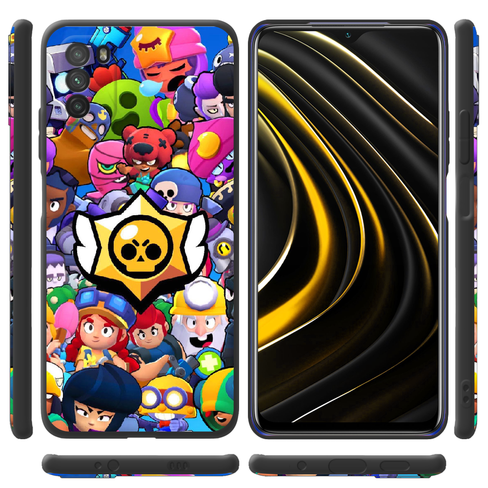 Чехол BoxFace Poco M3 Brawl Stars Черный силикон (41586-up2389-42015) - фото 2